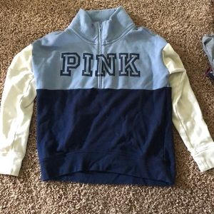 pink quarter zip